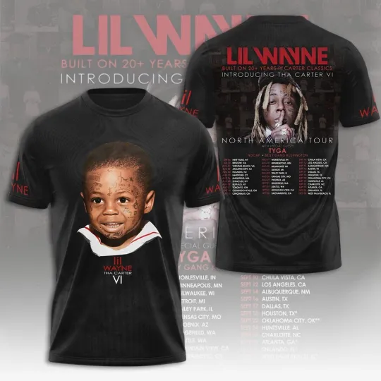Lil Wayne 3D shirt tour 2025 north america