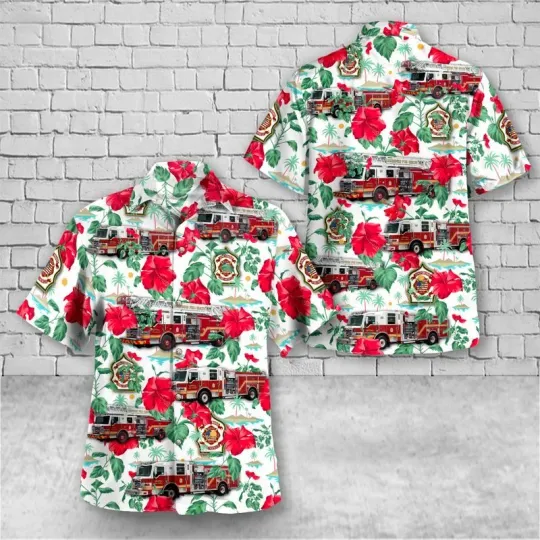 Discover Arkansas Jonesboro Fire Department Hawaiian Shirt