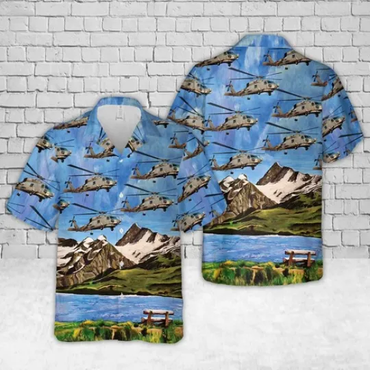 Us Navy Hawaiian Shirt Navy MH 60 Seahawk Hawaiian Shirt Military Aloha Shirt