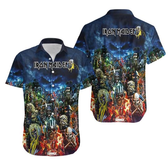 Iron Maiden Inspired Run For Your Lives World Tour 2025 Hawaiian shirt