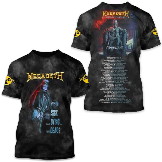 Discover Megadeth The Sick The Dying And The Dead Tour 2024 All Over Print T-shirt