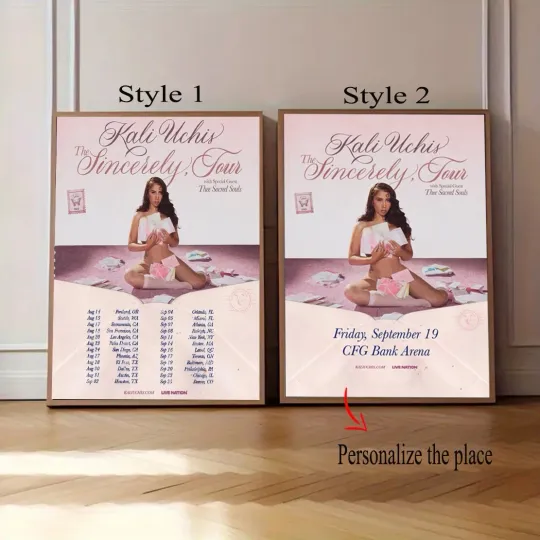 Kali Uchis 2025 The Sincerely Tour Poster