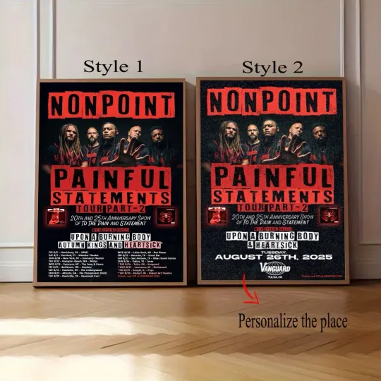 Discover Nonpoint The Painful Statements Tour Part 2 20th And 25th Anniversary Poster