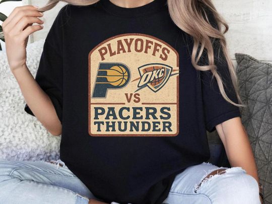 Pacers vs Oklahoma City Thunder T-Shirt, OKC Fan Tee, NBA Playoff 2025 Shirt
