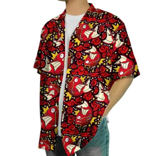 PKM Magikarp With Red Waves 2024 Trending Hawaiian Shirt