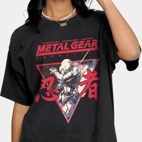 Metal Gear Solid Unisex Tee, Metal Gear Solid T-shirts, Retro Vintage Apparel, Short-Sleeve Tee,Clothing Fashion Unisex,Funny Metal Gear Tee