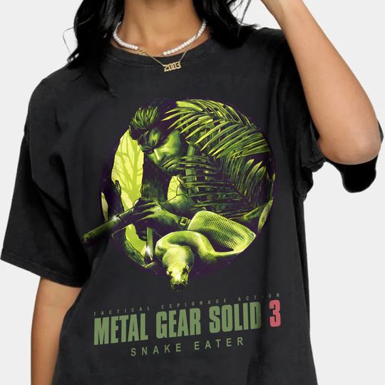Metal Gear Solid Art T-shirt, Unisex Metal Gear Tees, Funny Metal Gear Shirt, Gift Idea Shirt, Retro Vintage Apparel, Short-Sleeve Top Tees