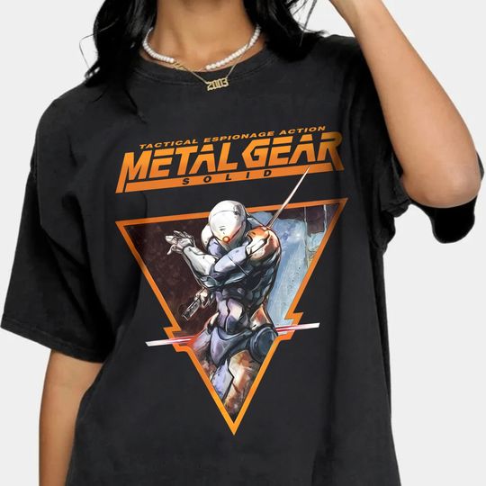 Metal Gear Solid Snake Cyborg T-shirts, Metal Gear Summer Tees, Unisex Metal Gear Solid Vintage Shirt, Cotton Clothing Vintage Shirt
