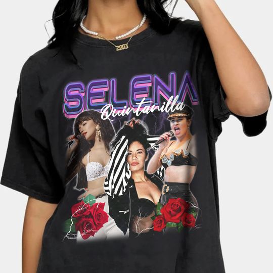 Selena Quintanilla Softstyle Shirt,Selena Quintanilla Unisex Vintage Shirt,Selena Quintanilla Oversized Retro Bootleg Trending Graphic Shirt