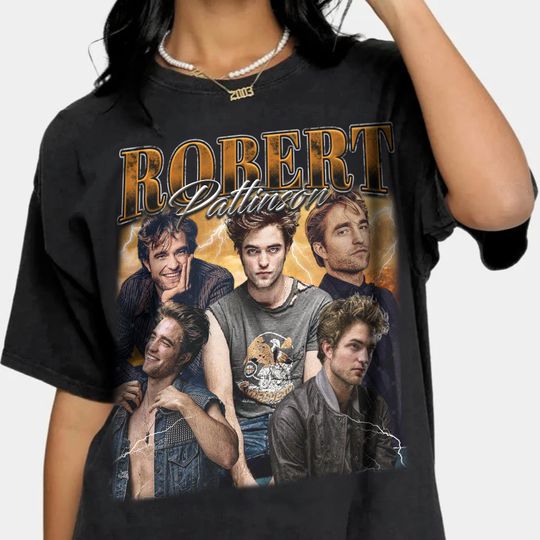 Limited Robert Pattinson Vintage T-Shirt Gift For Women and Man Shirt,Robert Pattinson Unisex Y2k Clothing,Robert Pattinson Retro 90s Shirt