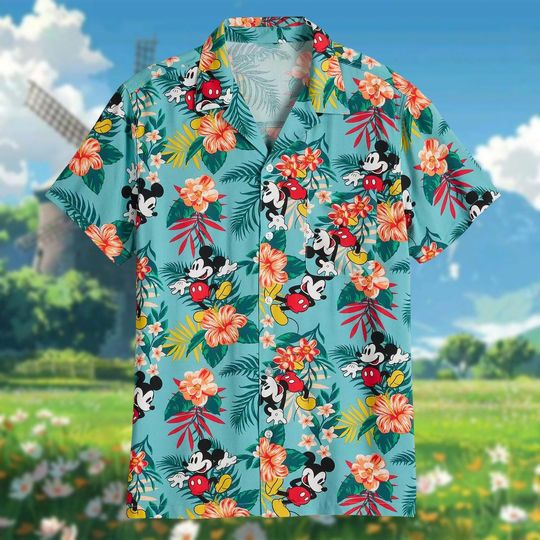 Discover Disney Mickey Tropical Hawaiian Shirt - Summer Beach Aloha Shirt