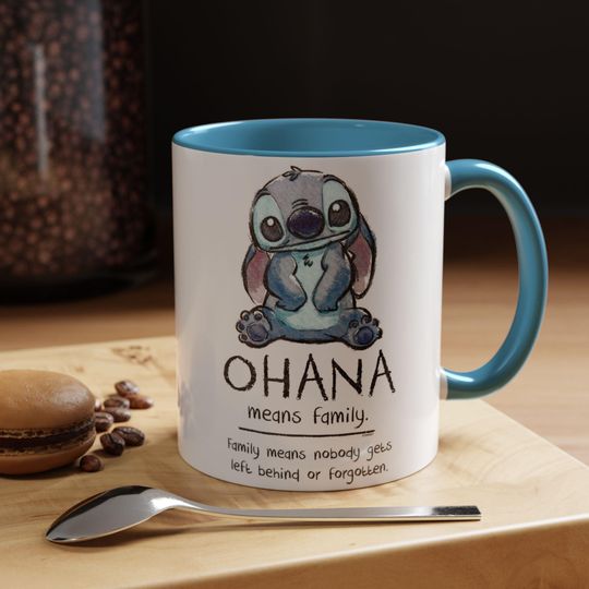 Ohana means family Accent Coffee Mug (11, 15oz)