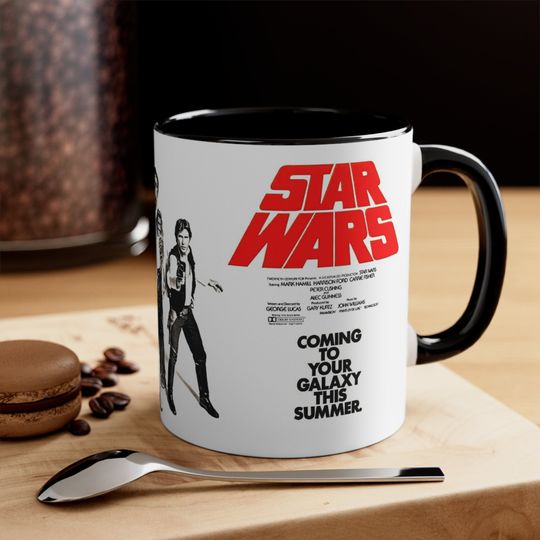 Vintage Star Wars Accent Coffee Mug, 11oz mug gift, Disney Mug, Star wars gift, gift for him