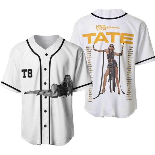 Tate McRae Miss Possessive Baseball Jersey, Music Fan Gift, Concert Outfit, Pop Music Apparel, Fan Merchandise, Music Festival Wear