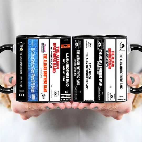 The Allman Brothers Band Albums Cassette Retro Accent Mug