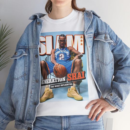SLAM 254 Generation Shai Shirt Shai Gilgeous Alexander 2025 NBA All Star Slam T-shirt NBA Graphic Tee
