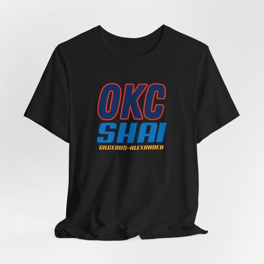 Shai Gilgeous-Alexander T Shirt - Unisex NBA Finals OKC Thunder Jersey Tee, Basketball Fan Apparel, Sports Graphic Tee, Athlete Fan Shirt