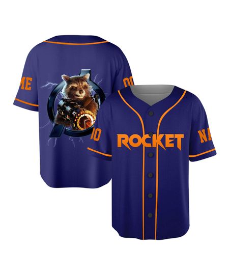 Custom Rocket Raccoon Baseball Jersey, Galaxy's Edge Outfit, Star Wars Team Shirt
