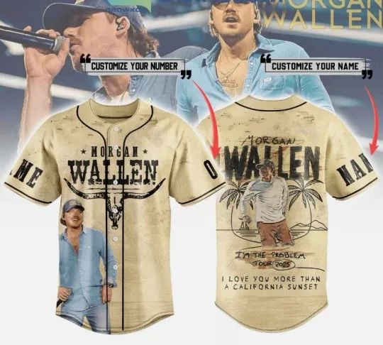 Wallen Western I'm The Problem Tour 2025 Personalized Baseball Jersey