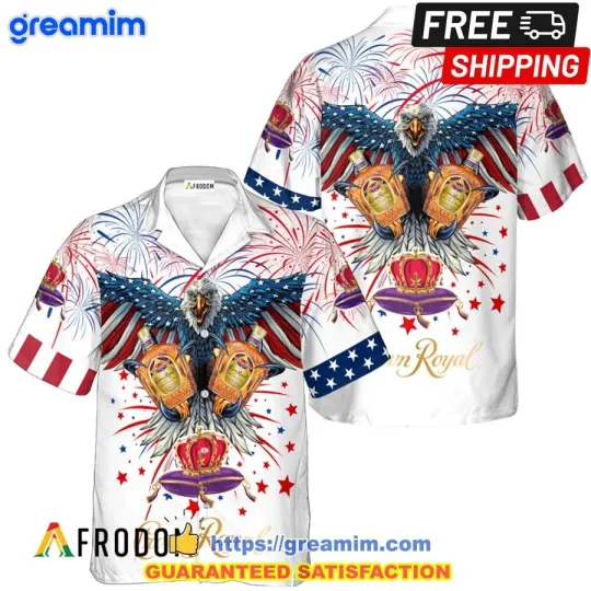 Crown Royal US Flag 4th Of July Hawaiian Shirt And Short