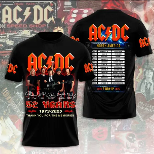 Discover AC-DC Tour 2025 The Last Show Tour 2025 Unisex T-Shirt