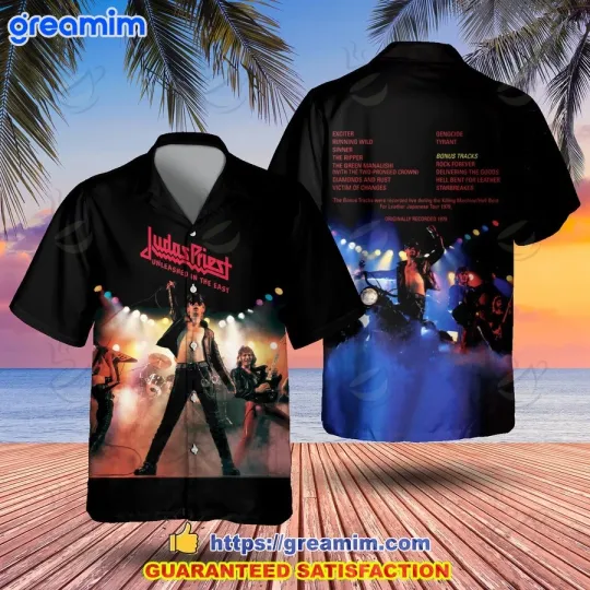 Judas Priest Live In Japan Album Cover Hawaiian Shirt