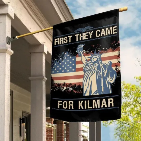 Statue Of Liberty American Flag First They Came For Kilmar Anti Trump Flag