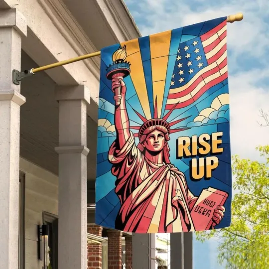 Statue Of Liberty Rise Up Anti Trump Resistance Nope To Fascism Flag