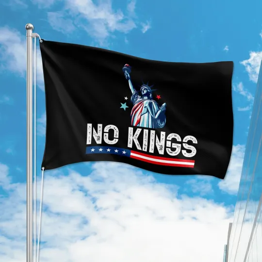 Statue Of Liberty No Kings In America Anti Trump Resist Pro Democracy Flag