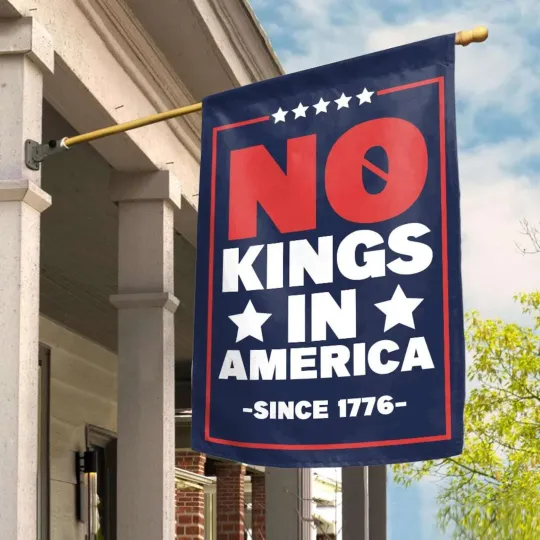 No Kings In America Since 1776 Resist Fascism 8647 Protest Anti Trump Flag