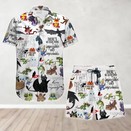 How to Train Your Dragon Button Shirt And Toothless Light Fury Shirt