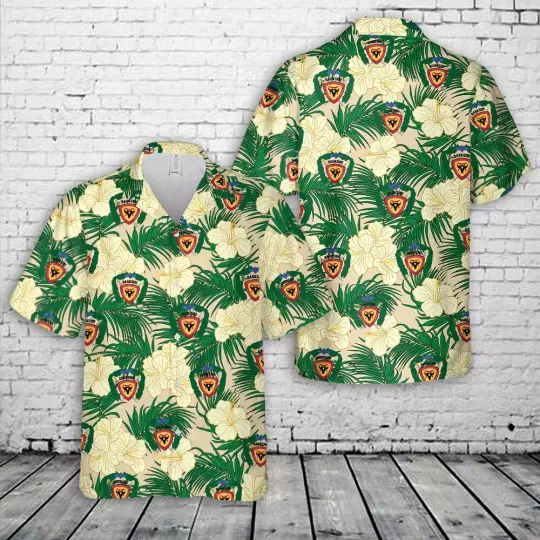 US Marine Corps 3rd Battalion 4th Marines DARKSIDE Hawaiian Shirt