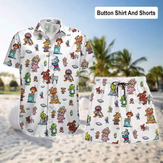 The Muppets Show Hawaiian Shirt Muppets Animal Button Shirt