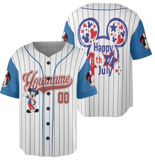 Disney 4th of July shirt, Disney Patriotic Shirt,Independence Day Disney America Jersey, Disney Minnie Mickey Jersey,Disney Mickey & Friends
