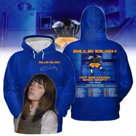 Billie Eilish 2024 Hit Me Tour 3D Hoodie