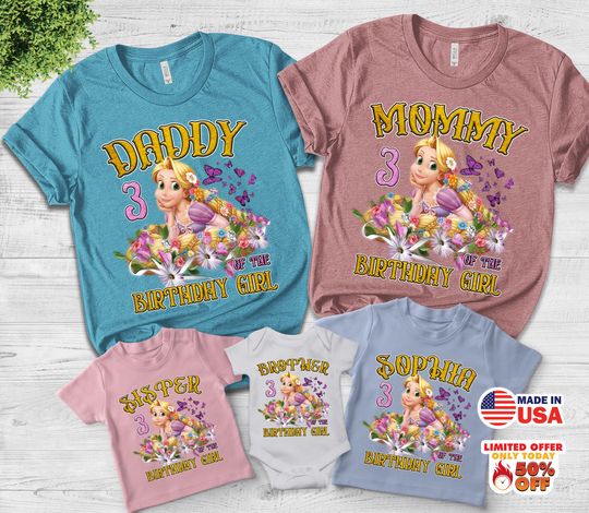 Rapunzel Birthday Shirt,Tangled Movie Shirt,Rapunzel Disney Princess,Rapunzel Matching Shirts,Tangled,Rapunzel and Pascal Shirt