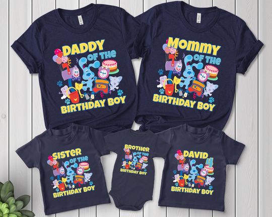 Blues Clues Birthday shirt, Blues Clues Theme Party, Personalized shirts for kids, Family Matching Birthday Shirt, Birthday Shirt