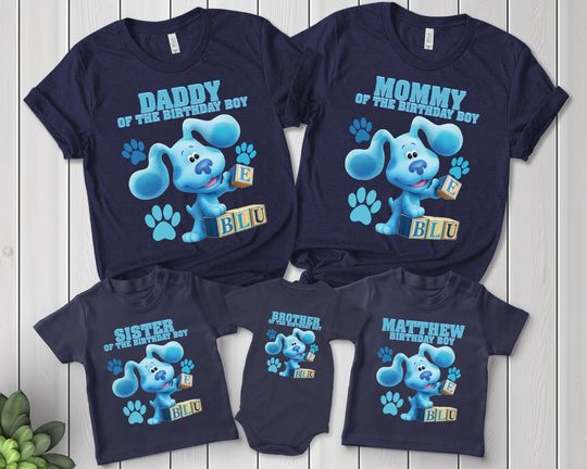 Blues Clues Birthday shirt, Blues Clues Theme Party, Personalized shirts for kids, Family Matching Birthday Shirt, Birthday Shirt