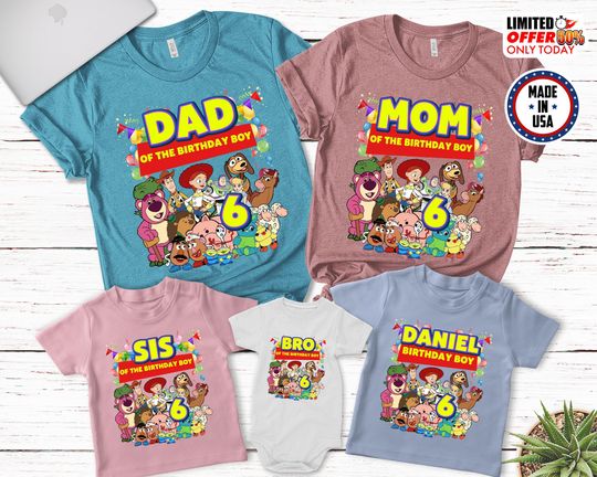 Custom Toy Story Family Birthday Shirt, Personalized Toy Story Birthday Shirt, Family Toy Story Birthday Shirt, Disney Birthday Shirt