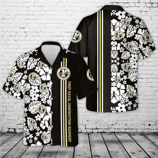 US Navy Seabees FIRST Naval Construction Regiment Hawaiian Shirt