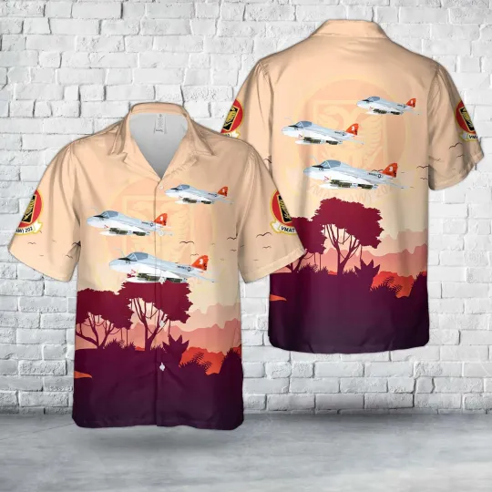 US Marine Corps A 6E Intruder Of VMATAW 202 Double Eagles Hawaiian Shirt