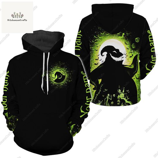 Custom Oogie Boogie Hoodie 3D, Oogie Boogie Unisex Hoodie, Movie Hoodie, Nightmare Before Christmas, Boogie Man Hoodie, Halloween Gift