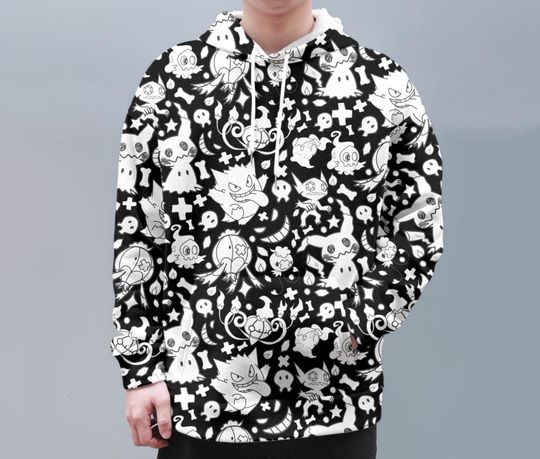 Gengar Hoodie Shirt Unisex Hoodie Ghost Mimikyu Hoodie Trendy Hoodie Gengar Shirt Gifts