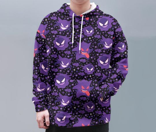 Gengar Hoodie Shirt Unisex Hoodie Trendy Hoodie Ghost Gengar Shirt Gifts