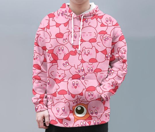 Kirby Hoodie Shirt Trendy Unisex Hoodie Anniversary Hoodie Kirby Shirt Gifts