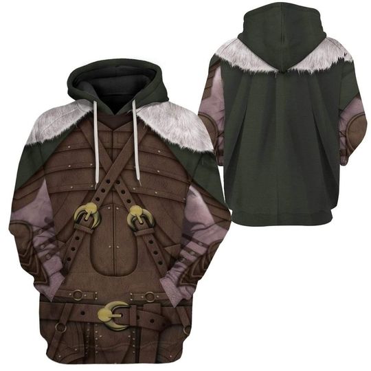 Dungeons And Dragons Drizzt Do'Urden Costume Cosplay 3D Hoodie, Dnd Characters T-Shirt, Game Zip Hoodie, Gamer Sweatshirt