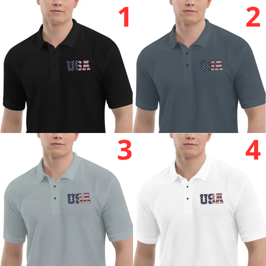 USA Polo 4th of July Retro Independence Day Summer Military Gift