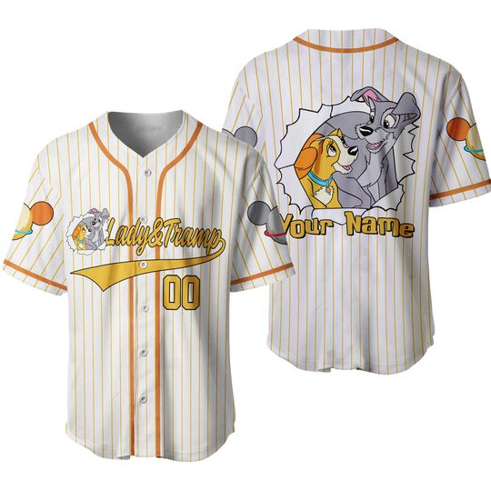 Lady And The Tramp Baseball Jersey Shirt, Lady And The Tramp Button Down Shirt
