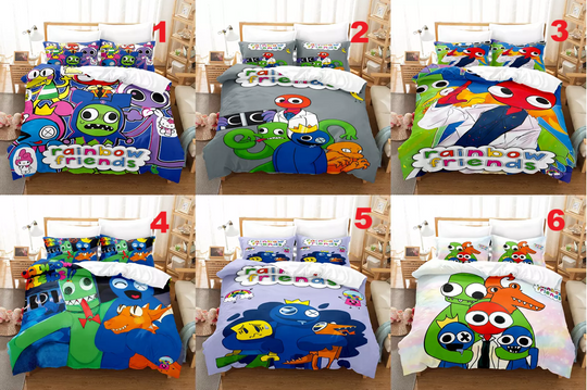 Rainbow Friends Collection Bedding Set