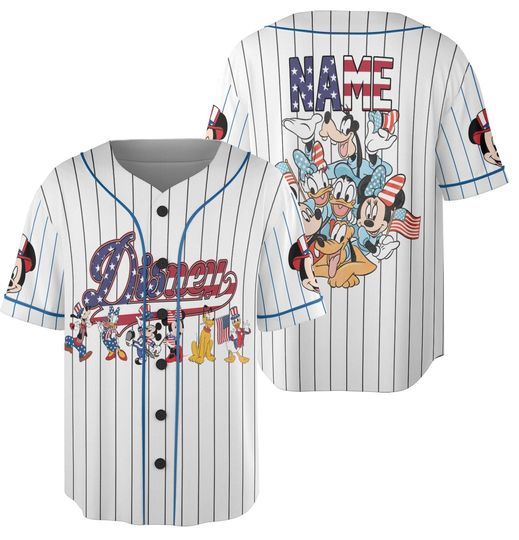 Disney 4th of July shirt, Disney Patriotic Shirt,Independence Day Disney America Jersey, Disney Minnie Mickey Jersey,Disney Mickey & Friends